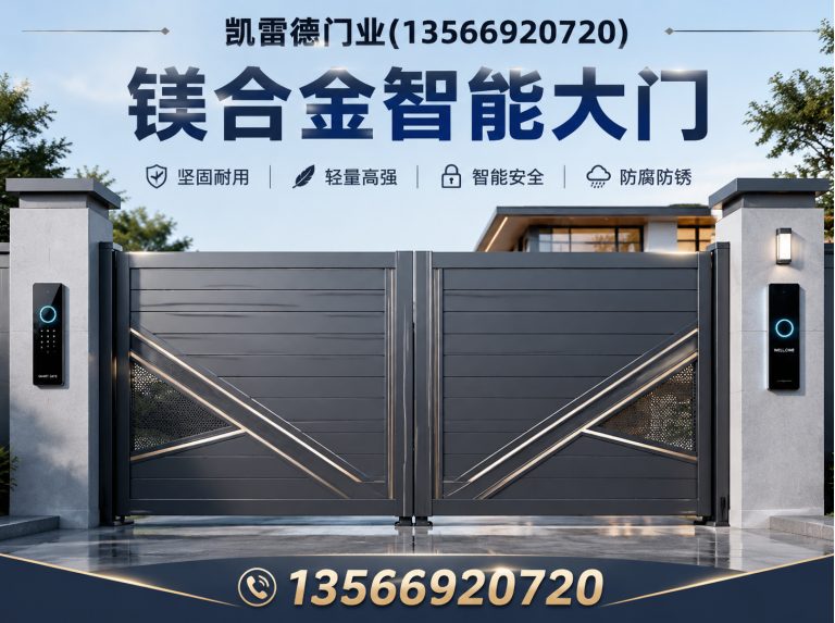 武义县镁合金智能大门展示图